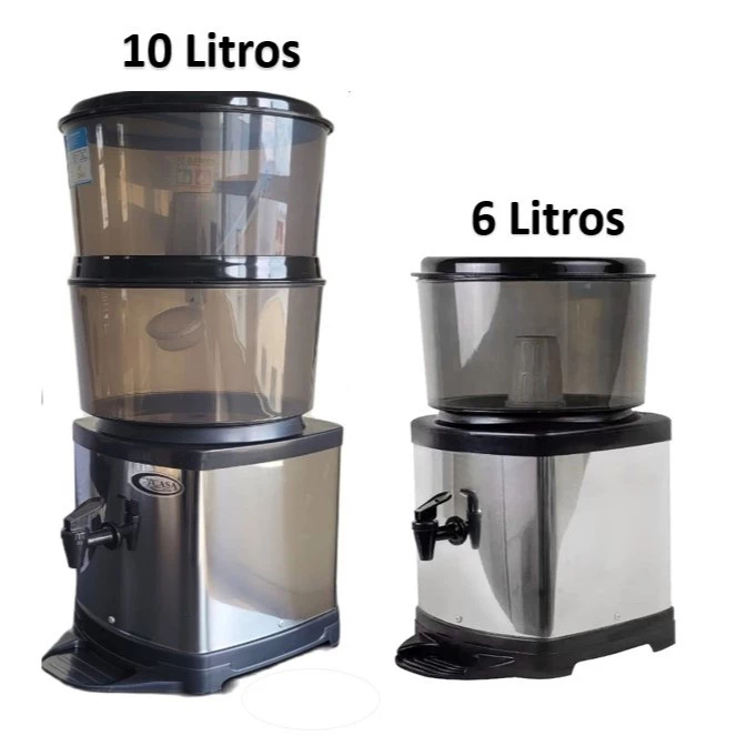 Bebedouro Filtro Para Água Inox Com Base De Barro em Oferta na Shopee