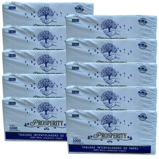 Kit 10 Pacotes Papel Toalha Interfolha Branco Secar As Mãos em Oferta na Shopee