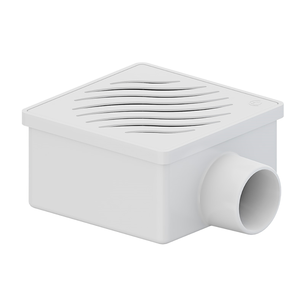 Ralo Quadrado Com Grelha Sifonado Branco 100mm X 53mm X 40mm Tigre em Oferta na Shopee