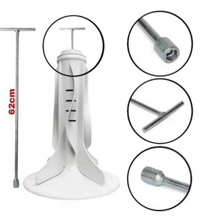Chave T, comprimento 62cm, acabamento galvanizado em zincagem.