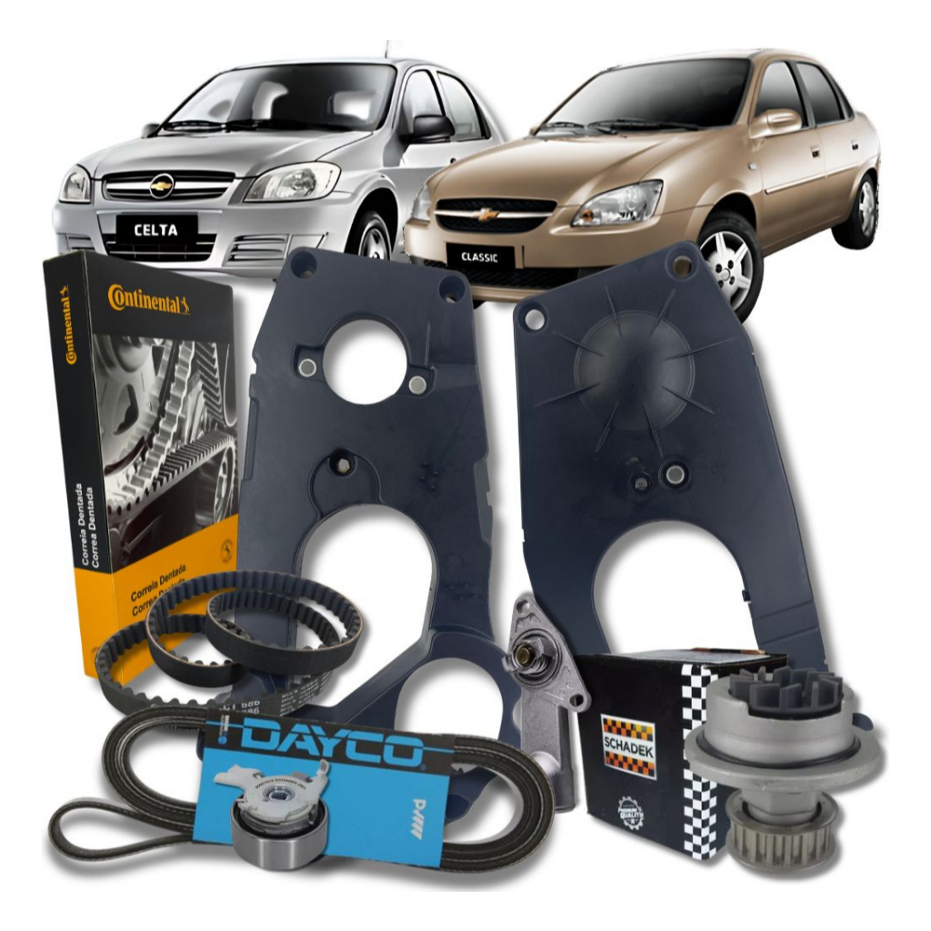 Kit Correia Dentada Proteção Tensor Cor Alternador Bomba D'agua e Vál Termost - Corsa 1.0 1.4 1.6 8V em Oferta na Shopee