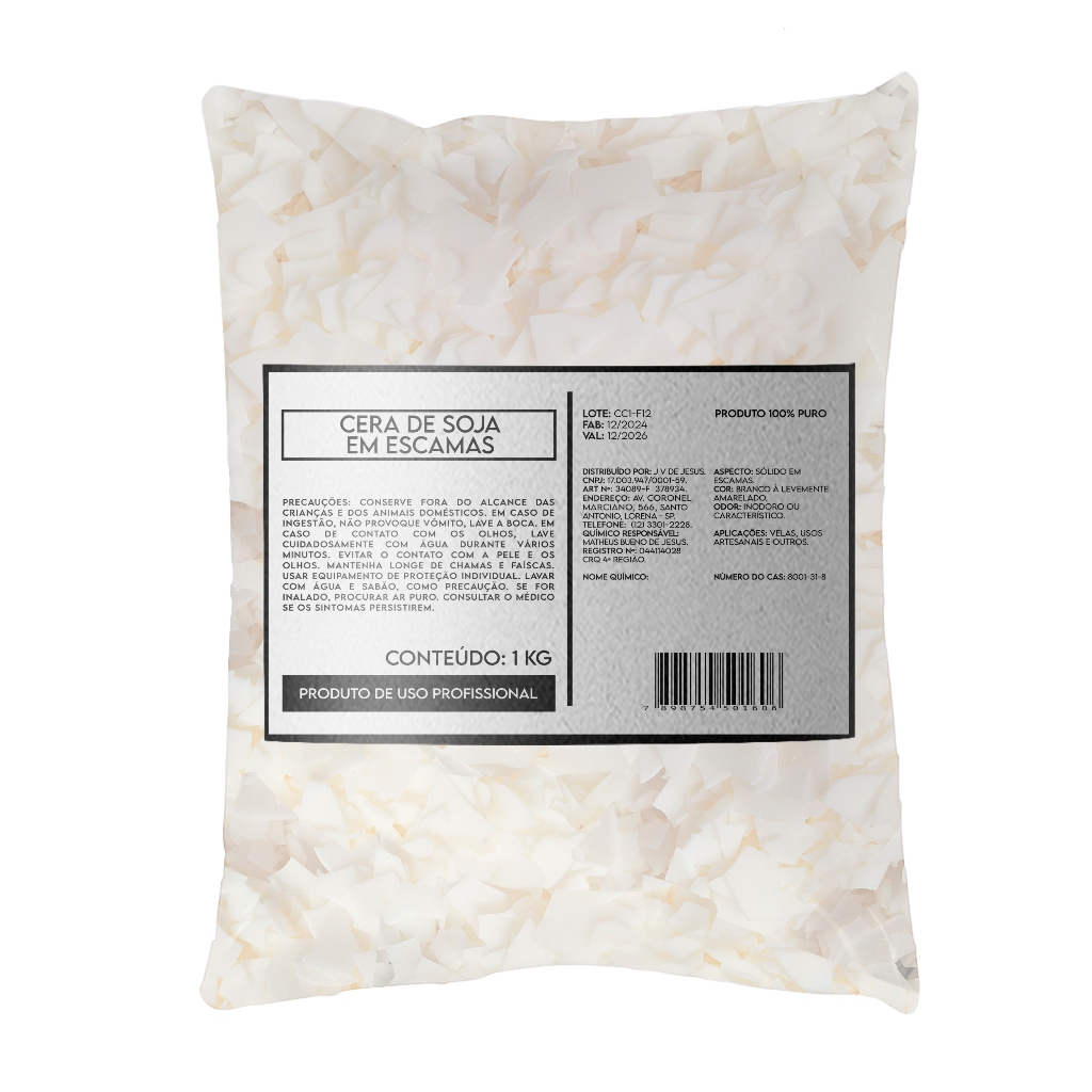 Cera de Soja Em Escamas 100% Pura Para Fabricação de Velas Artesanais Cera Vegetal