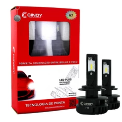 Lâmpada Super Led Cinoy Plus Com Par H7 6500k Sem Erro