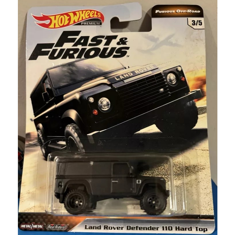 Hot Wheels Premium Fast & Furious Black Land Rover Defender 110