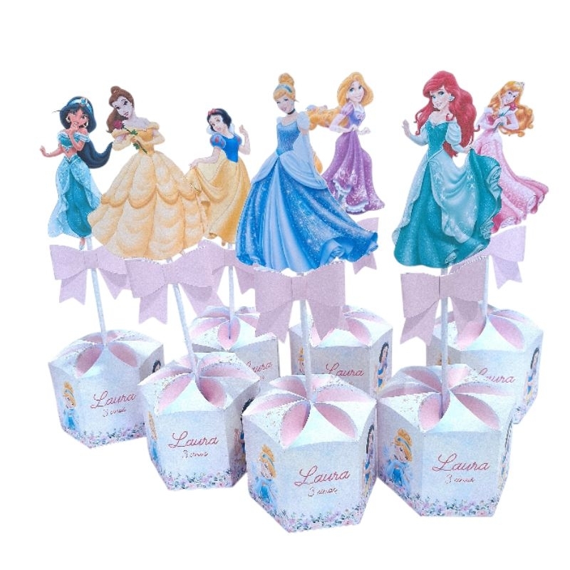 Centro de Mesa Princesas I Decoração Princesas I Lembrancinhas Princesas I Personalizados Princesas