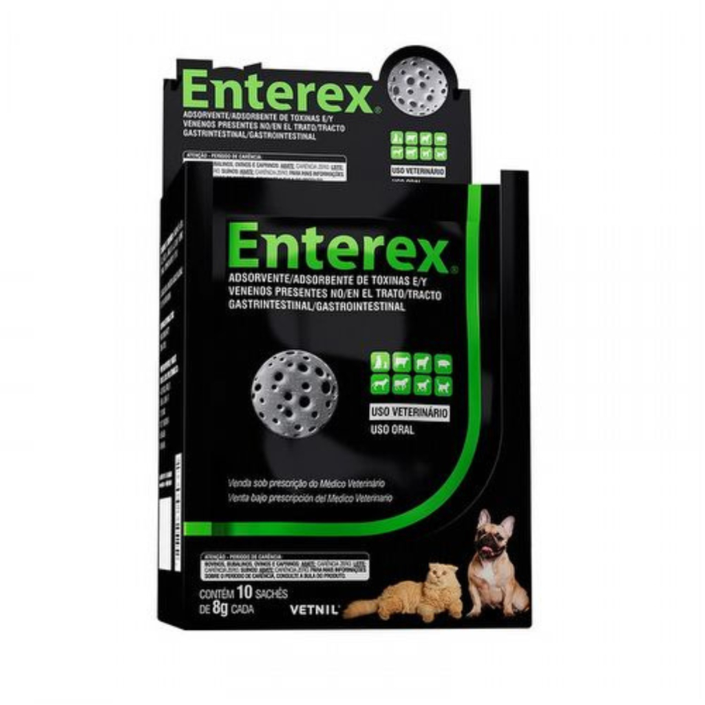 Enterex 8g Carvao Ativado Caixa Com 10 unidades - Vetnil