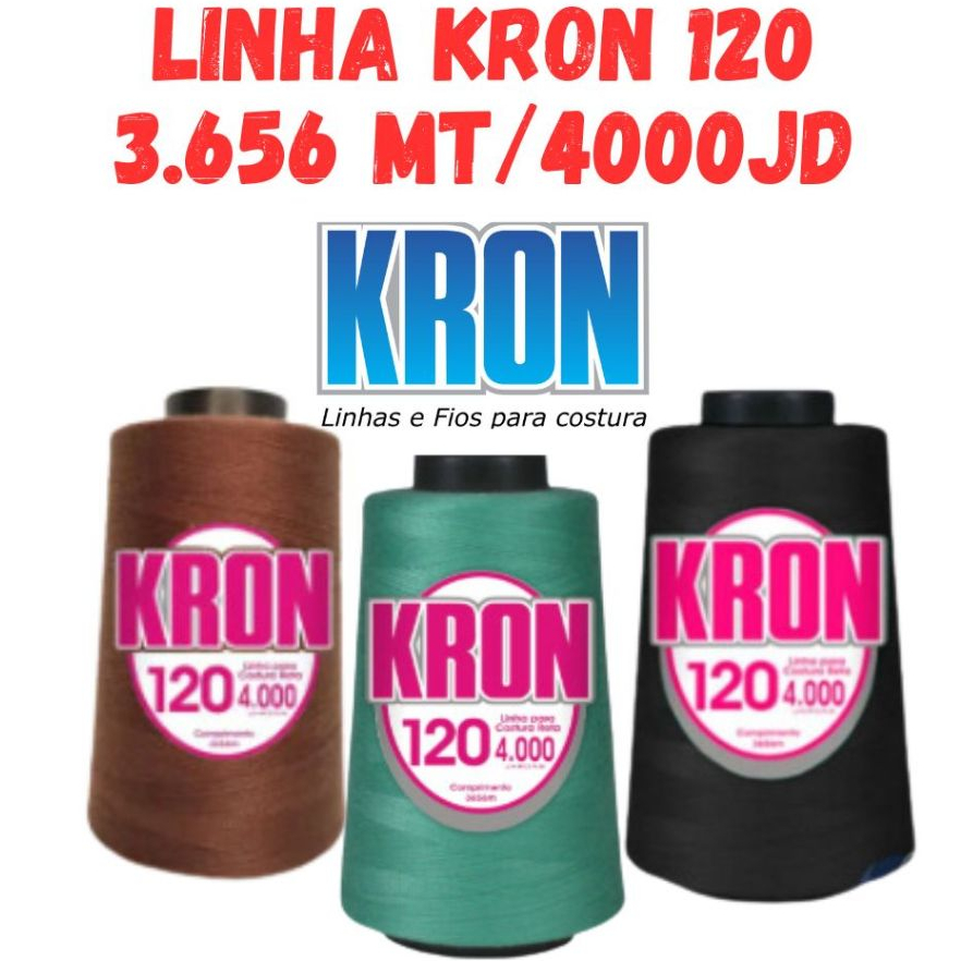 Linha Kron Costura Reta 120 4000 jardas / 3656M em Oferta na Shopee