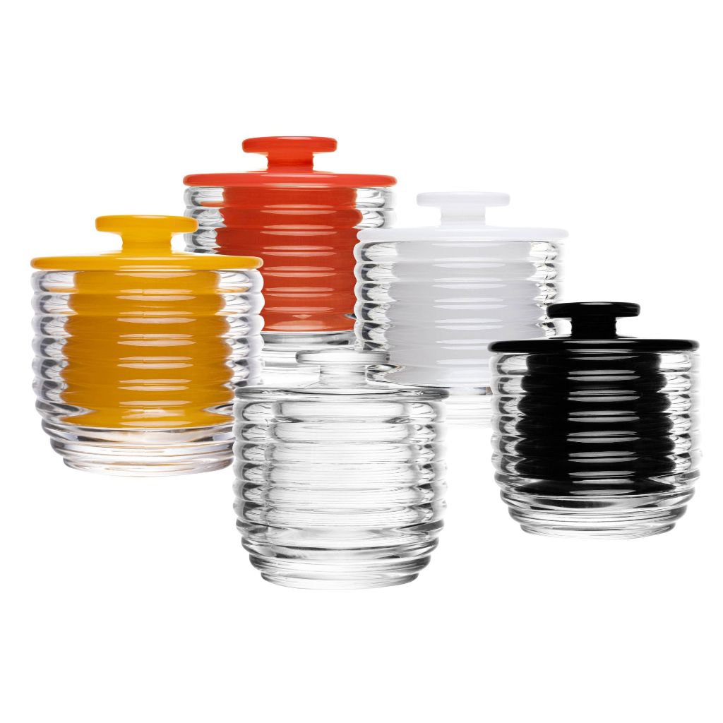 Manteigueira Francesa de Vidro Colmeia com Tampa - 9,5cm x 9,5cm x 8cm - Lyor em Oferta na Shopee