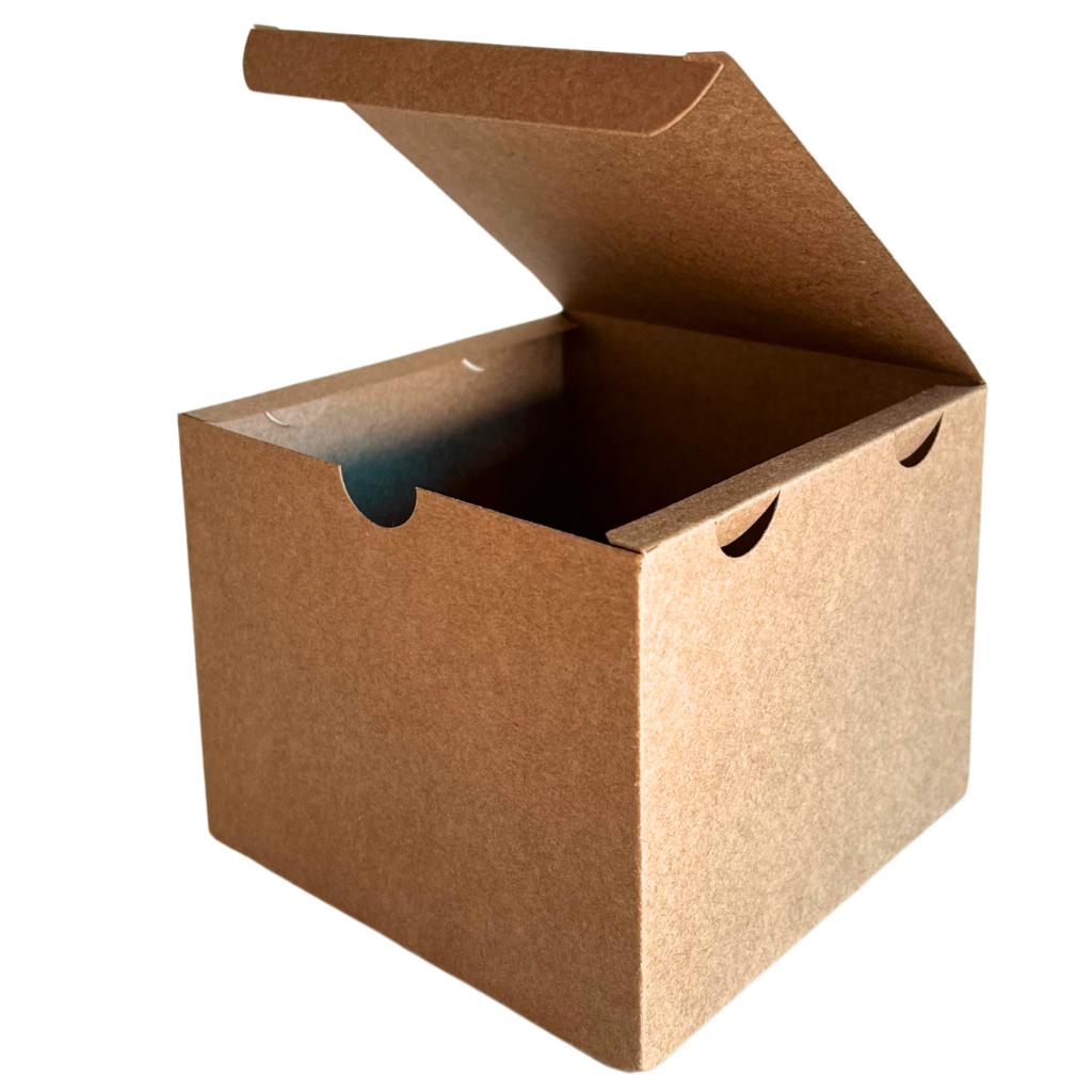 Caixinha Papel Kraft 12,5x12,5x10cm Embalagem Caixa Hamburguer Batata Frango Lanche Delivery