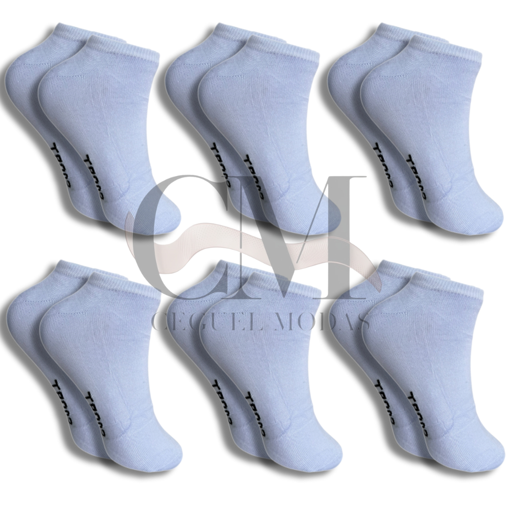 Kit com 3,6,9,12,15,18 e 24 Pares de Meias Brancas Soquete com algodão Unissex em Oferta na Shopee
