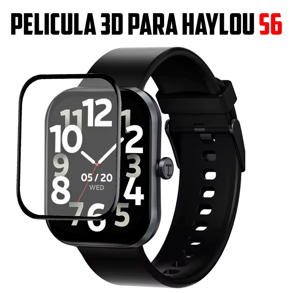 Pelicula 3D de Proteção Para smartwatch Haylou Watch S6 TPU Protetora
