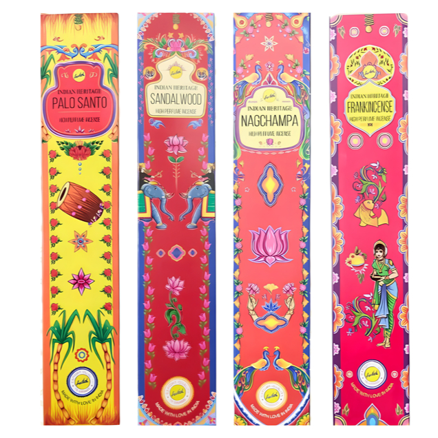 Kit Conexão Espiritual Incensos Vareta 4 Aromas Heritage