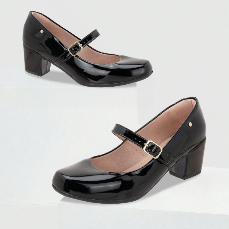 Sapato Boneca Feminino Macerata Peep Toe Moda Evangélica Confortável Scarpin Lolita Ref: 6484 em Oferta na Shopee