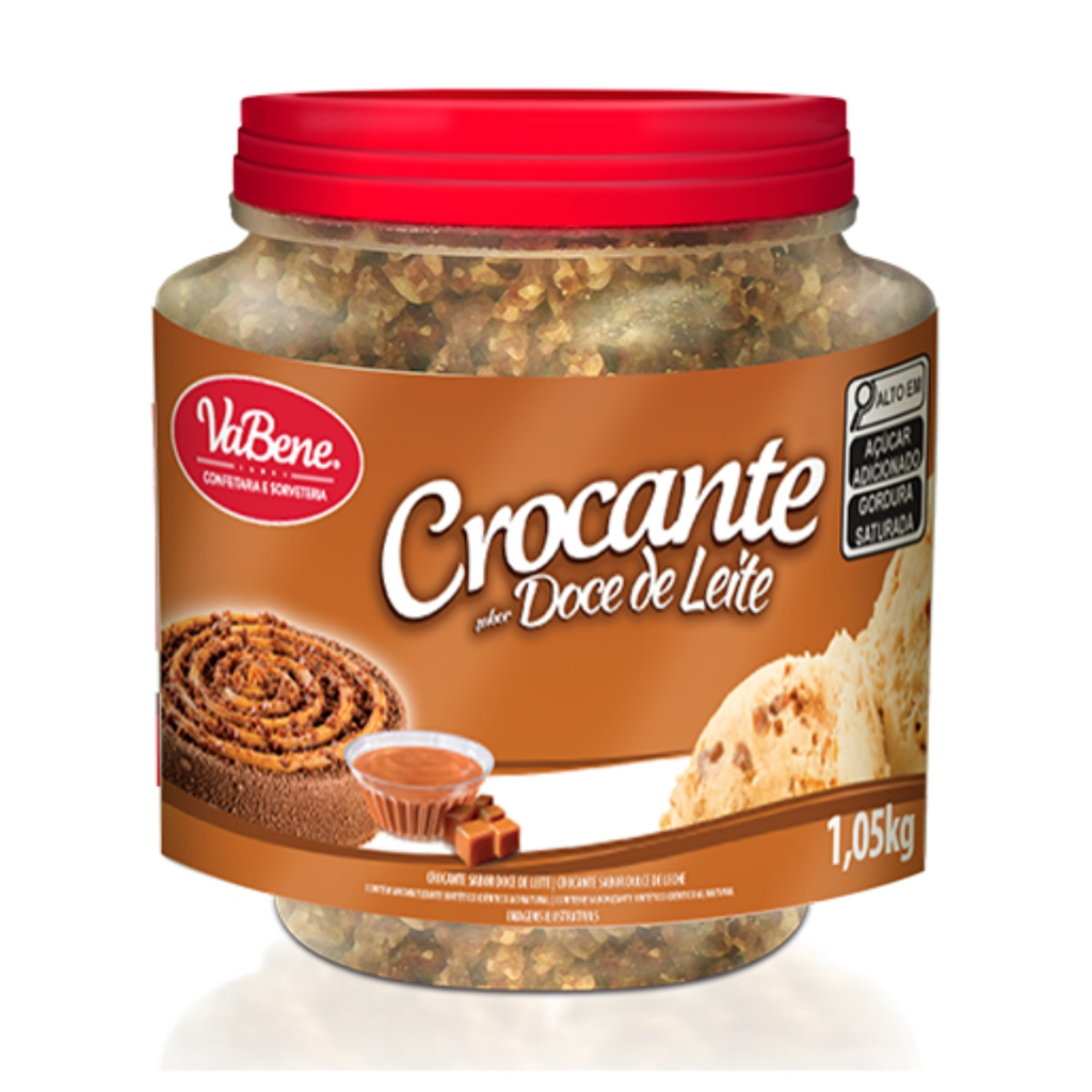 Crocante Doce de Leite 1,05kg VaBene em Oferta na Shopee