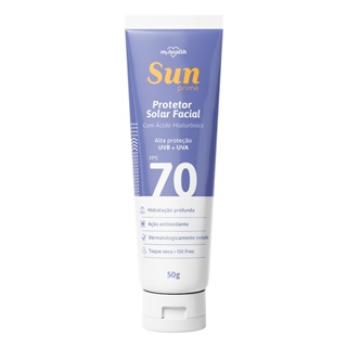 Protetor Solar Facial FPS 70 Sun Prime My Health Com Ácido Hialurônico em Oferta na Shopee
