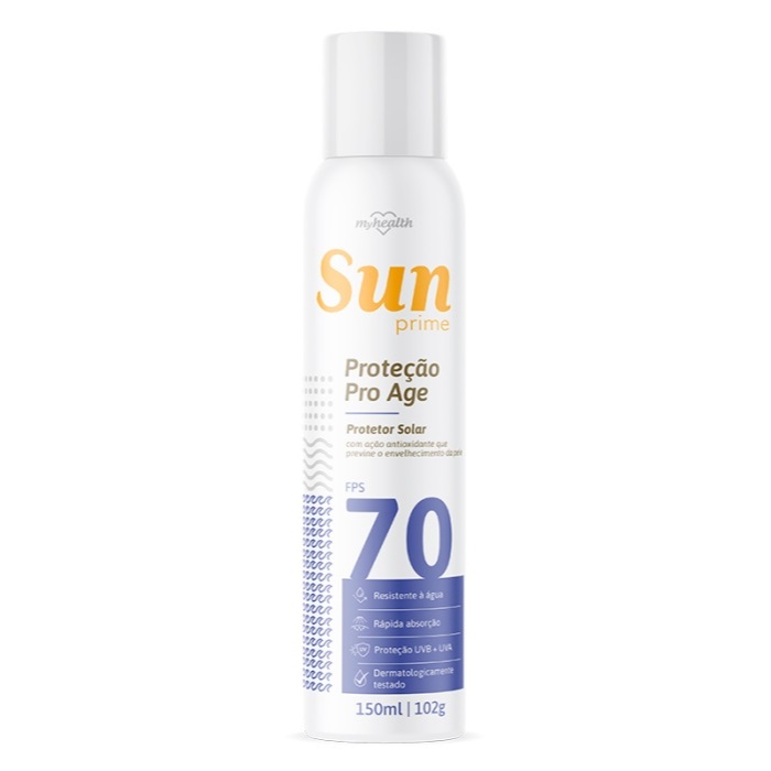 Protetor Solar Spray Aerosol Sun Prime FPS 70 My Health 150ml