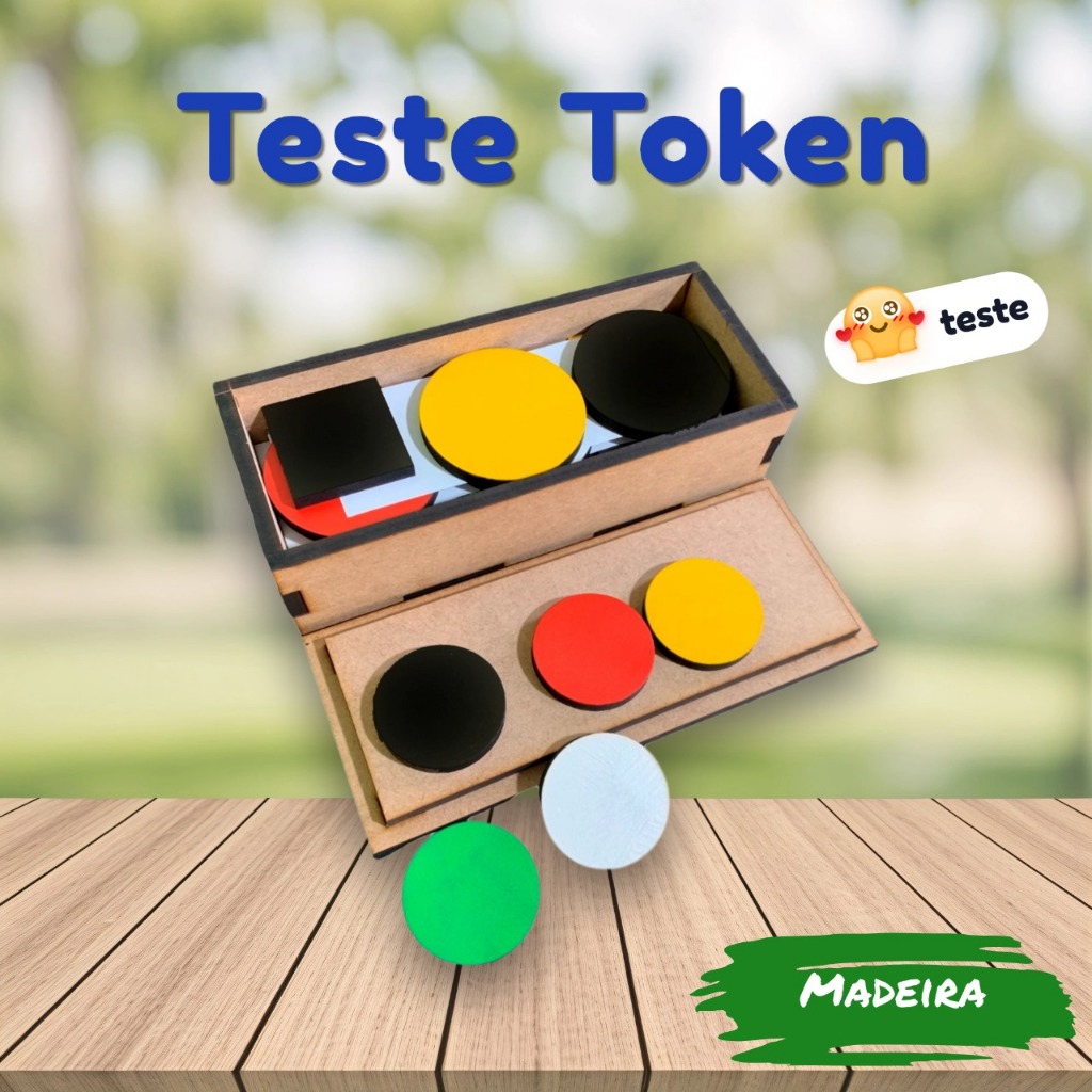 TESTE TOKEN Em Madeira - Brinquedo Pedagogico e Educativo