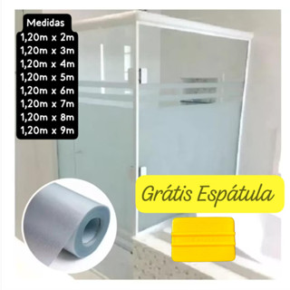 Adesivo Vinil Jateado liso fosco Envelopar Janela Vidro Porta Box Á Prova d