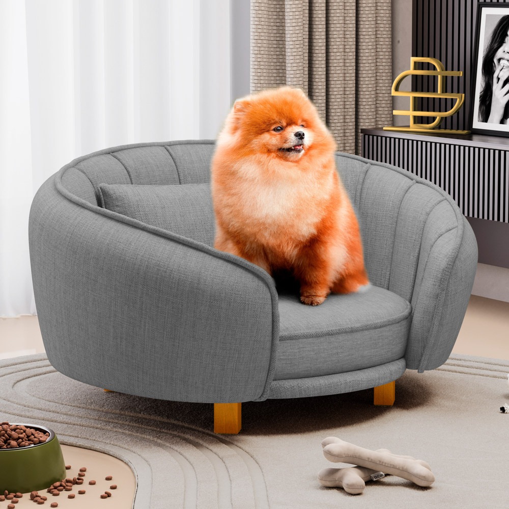 Mini Cama Poltrona Pet Lary Baby Para Cachorro Linho