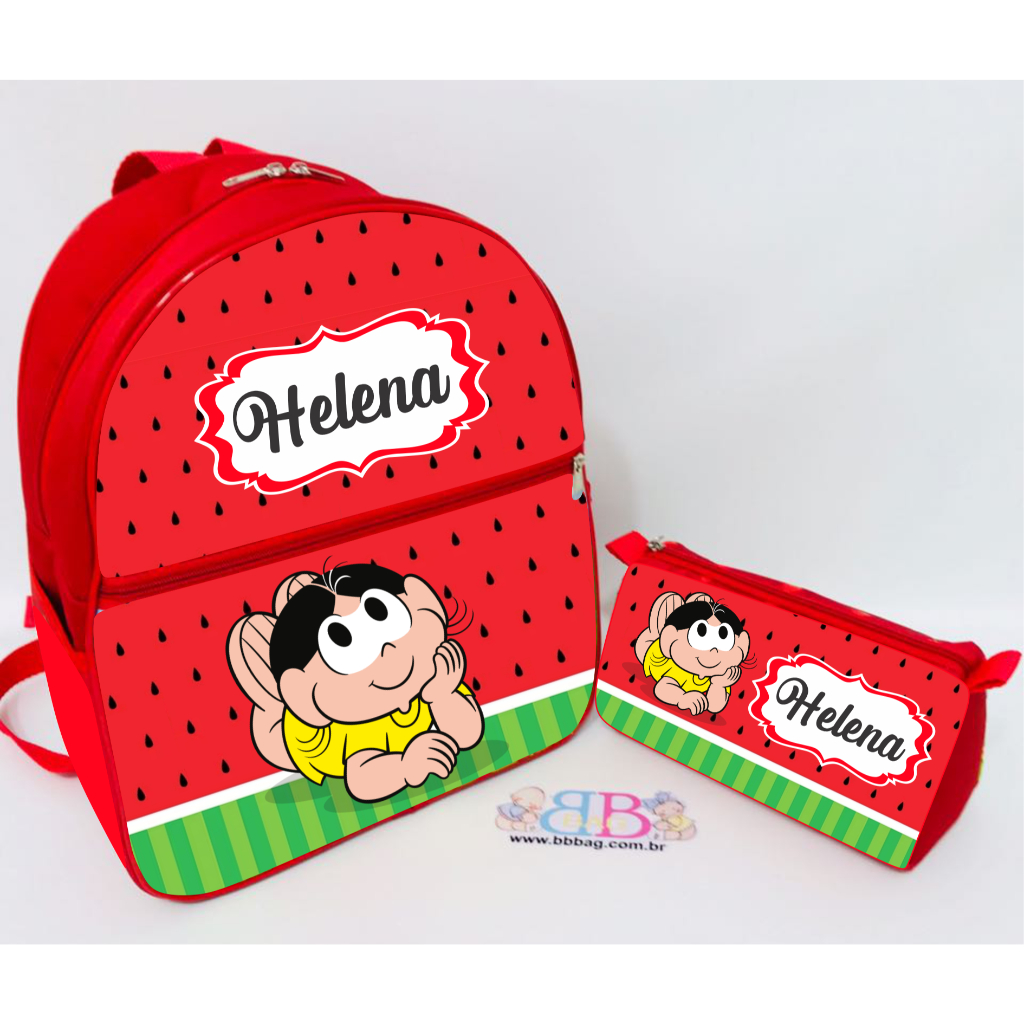 Kit Mochila e Estojo Magali personalizado com o nome