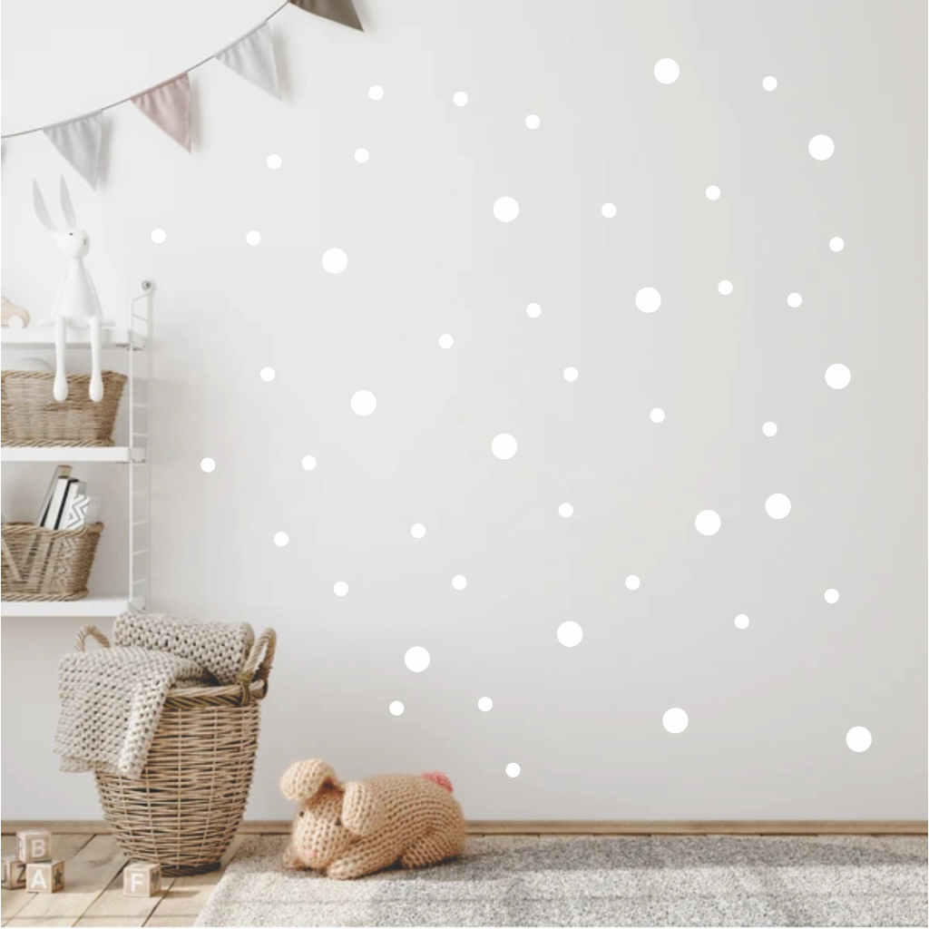 Adesivos parede Infantil diversos modelos bolinhas corações estrelas nuvens decoração quartinho bebê