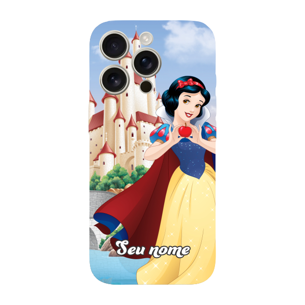 Capinha para iPhone 16 Pro Anti Impacto Personalizada - Branca de Neve com nome