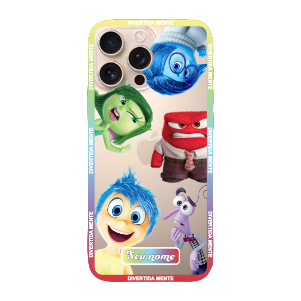 Capinha para iPhone 16 Pro Max Anti Impacto Personalizada - Divertidamente - Divertida Mente com nome
