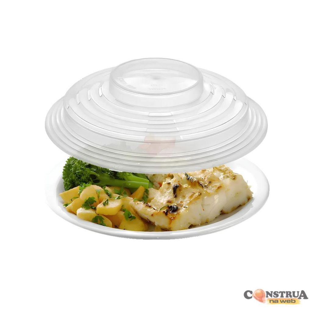 Tampa Protetora De Alimentos Para Microondas De Plástico Livre Bpa Transparente