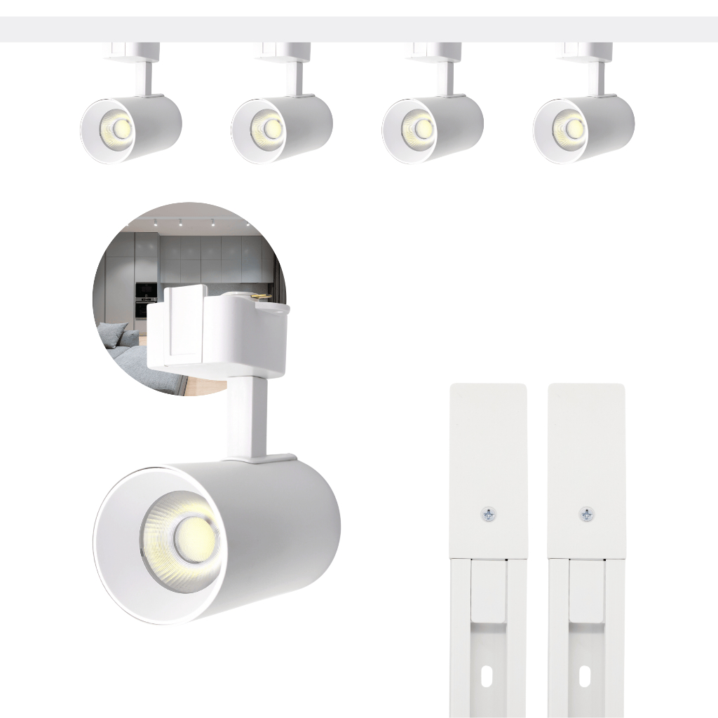 Kit Trilho Eletrificado Led 2 Metros Branco + 4 Spots 20w em Oferta na Shopee