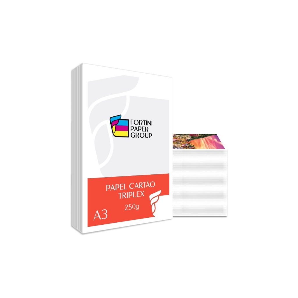 Papel Cartão Triplex 250g C1S - Uma face brilho A3 50 Folhas P/ Caixas Embalagens e Artesanato em Geral - Sublimável em Oferta na Shopee