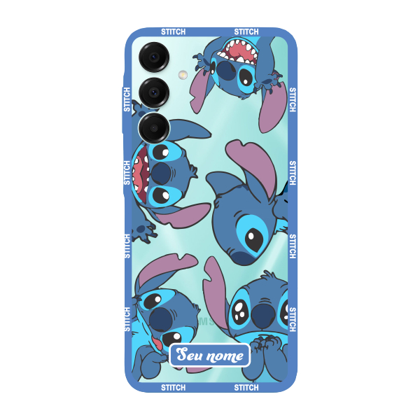 Capinha para Samsung A16 Anti Impacto Personalizada - Lilo e Stitch - Stiti Transparente com nome