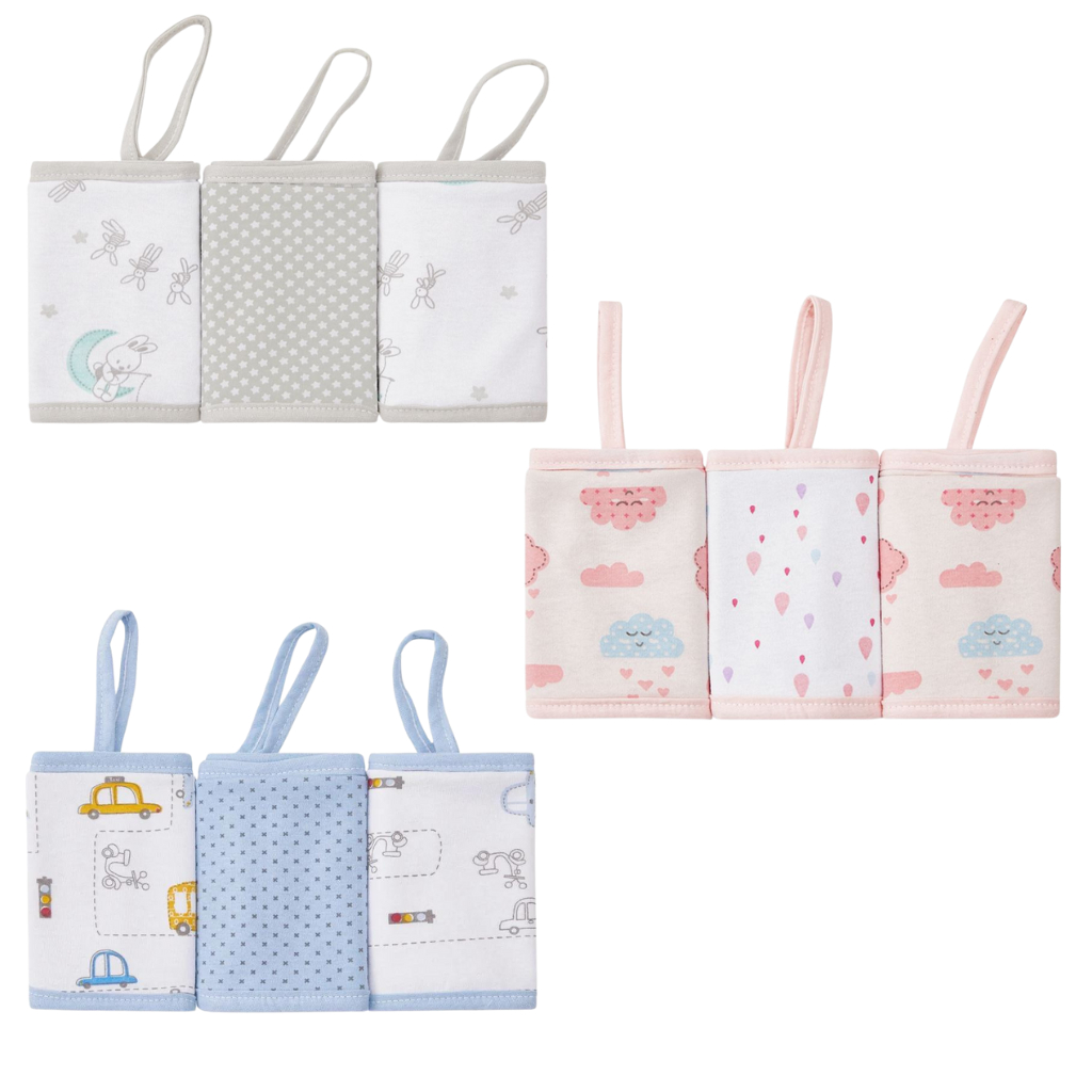 Paninho de Boca Bebê Com Prendedor de chupeta 100% Algodão Kit 3 ou 6 Unidades em Oferta na Shopee