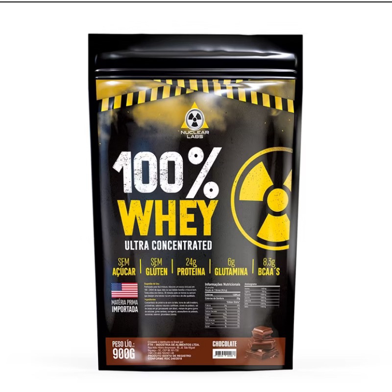 Whey Protein 100% Ultra Concentrado 900g Chocolate