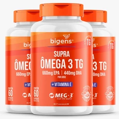 BIGENS KIT 3X SUPRA ÔMEGA 3 TG EPA 660MG DHA 440MG VIT E 60 CAPS BIOGENS