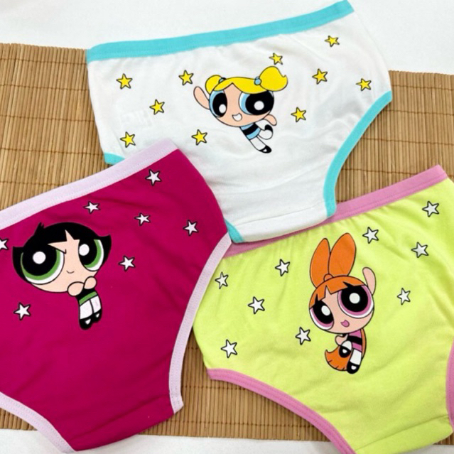 calcinha para meninas Infantil em Malha 100% Algodão com Forro Estampas Sortidas Kit 5 Pçs ou 10 Pçs