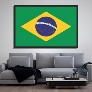 Quadro Bandeira do Brasil Decorativo - Elegância Patriota! em Oferta na Shopee