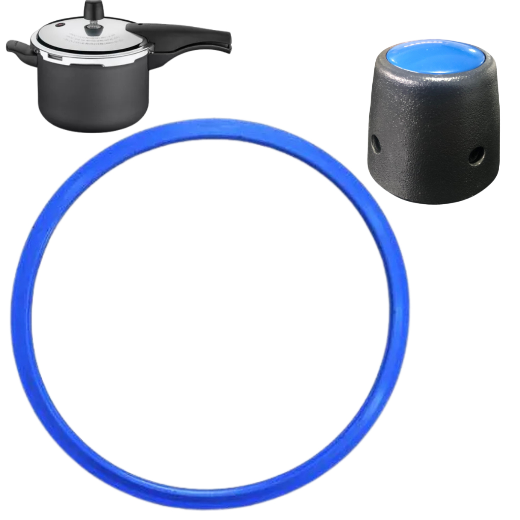 Kit 2pçs Borracha Para Vedação + Pino Peso Reparo Panela Pressão Vancouver Tramontina 4,5L 6L 20cm