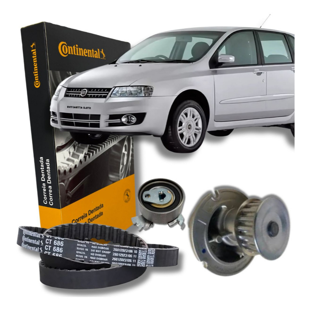 Kit Correia Dentada Tensor e Bomba D'Agua - Fiat Stilo 1.8 8V em Oferta na Shopee