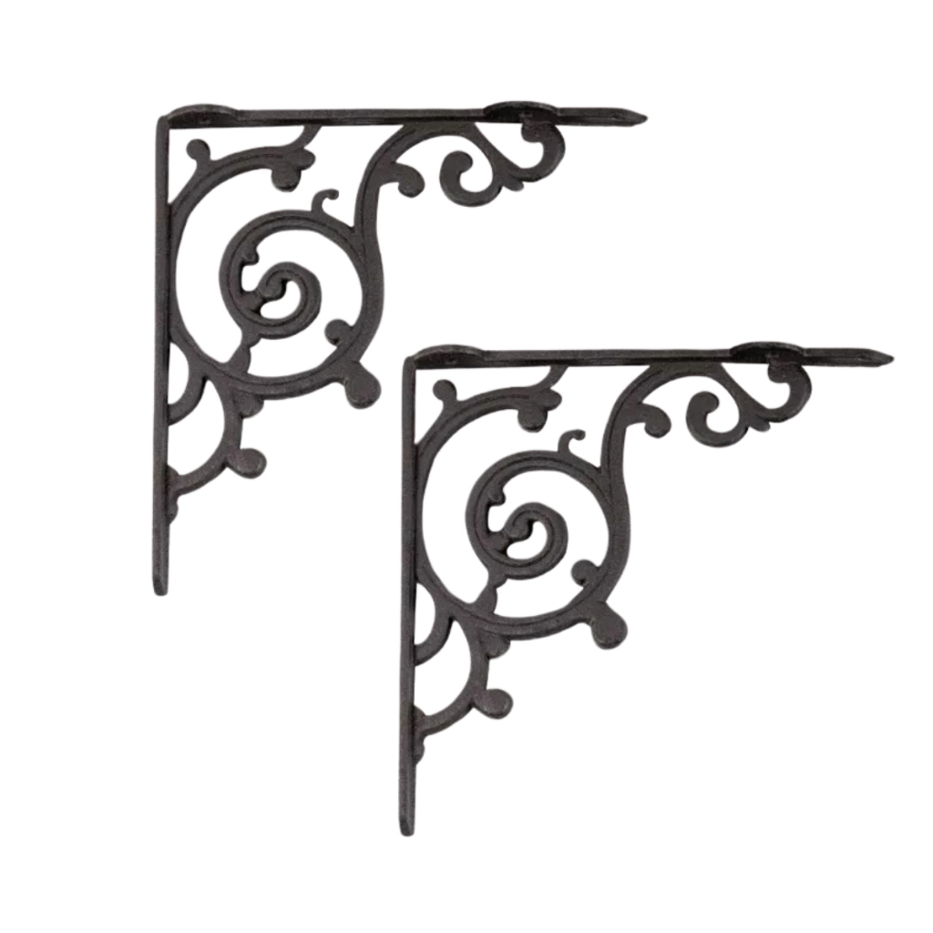 Kit 2 Mão Francesa de Ferro Fundido Cantoneira Suporte para Prateleira 30x30cm em Oferta na Shopee
