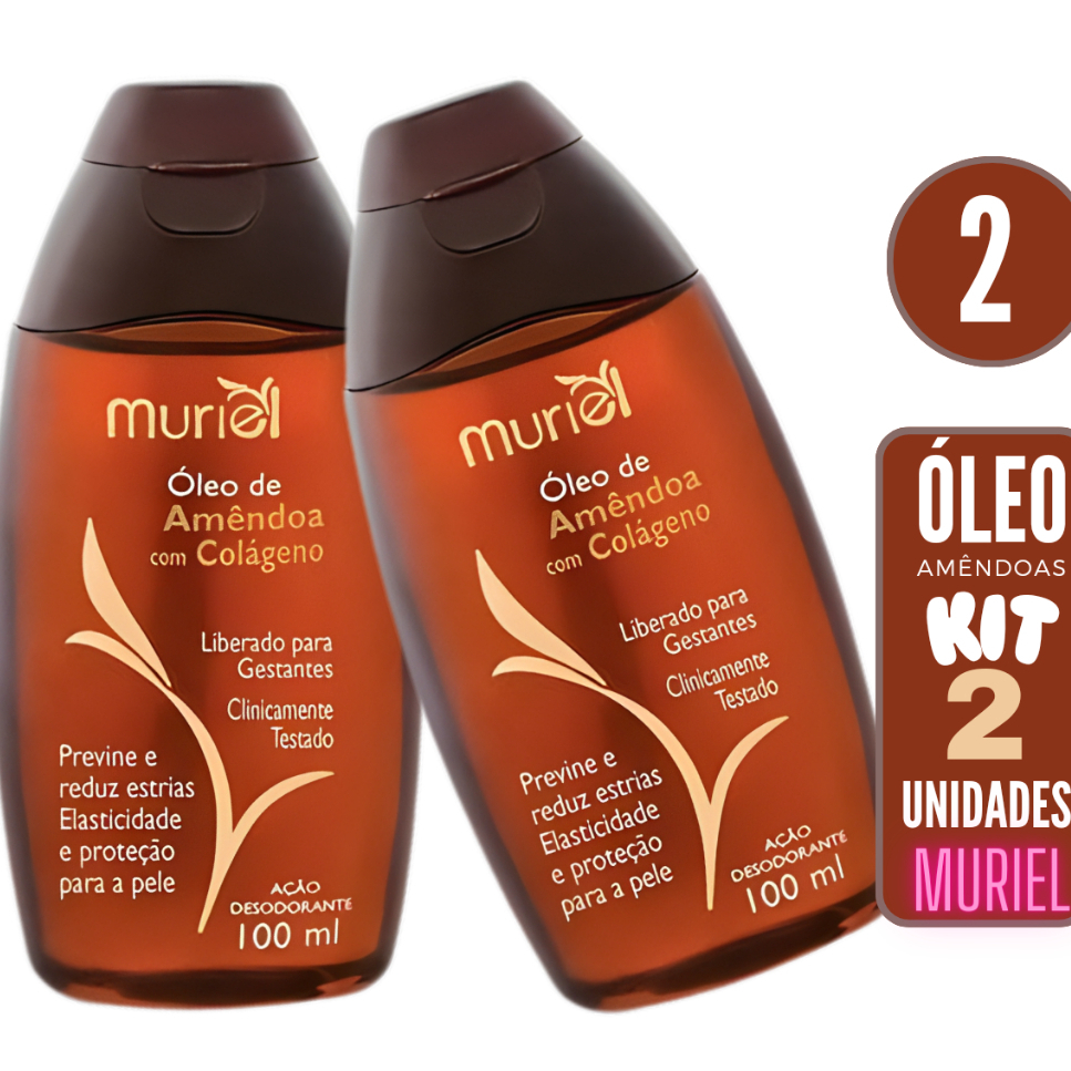 Kit 2 Óleo de Amêndoas Muriel 100ml escolha o seu