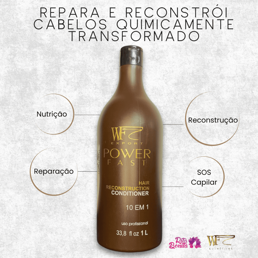Condicionador SOS Capilar Pré e Pós Químicas Progressivas Reconstrução Nutrição Power Fast WF 1 L