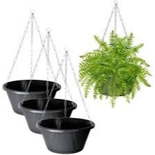 Kit 03 Vasos Cuia 21 com Corrente 44cm Dourada para Plantas pendentes 2,4 lts em Oferta na Shopee