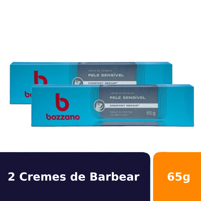 kit 2un Creme de Barbear Bozzano Pele Sensível 65g em Oferta na Shopee