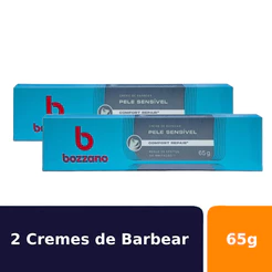 kit 2un Creme de Barbear Bozzano Pele Sensível 65g