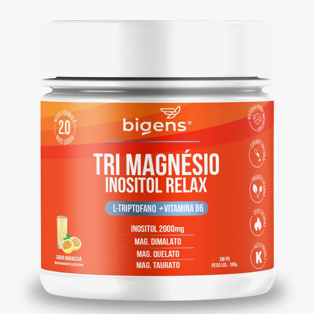 BIGENS TRI MAGNÉSIO INOSITOL RELAX 180G MARACUJÁ BIOGENS