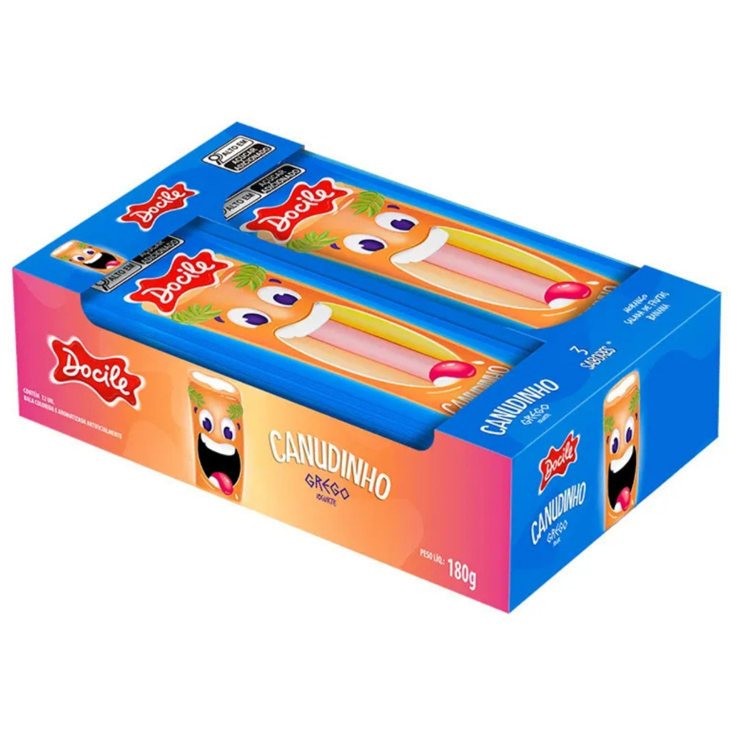 Docile Canudinho Grego C/12 Unidades de 15g