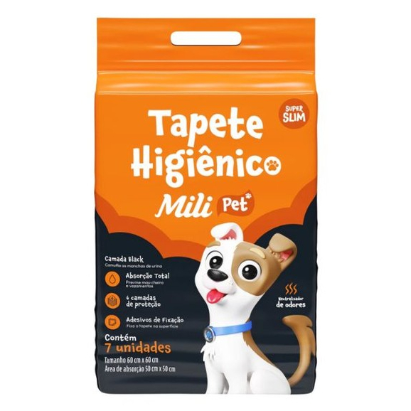 Tapete Higiênico Pet Super slin Mili com 7un