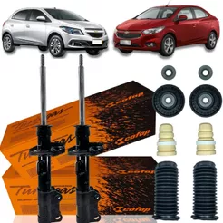 Par Amortecedor Dianteiro Kit Batente Coxim Gm Onix Prisma 1.0 1.4 8v 2013 á 2019