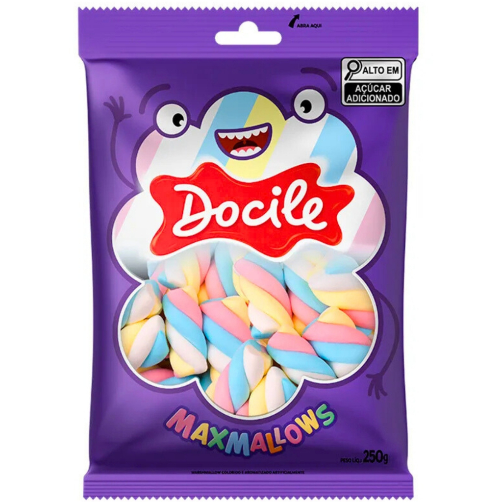 Marshmallow Twist Color 1 Azul Branco Amarelo Rosa 250g Docile