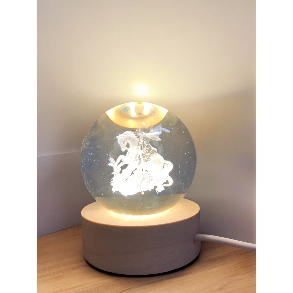 Luminária Cristal de mesa Nossa Senhora Aparecida e outros Santos